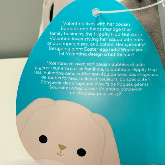 Brand New 8” Valentina Squishmallow Bunny Toy - Picture 3 of 4